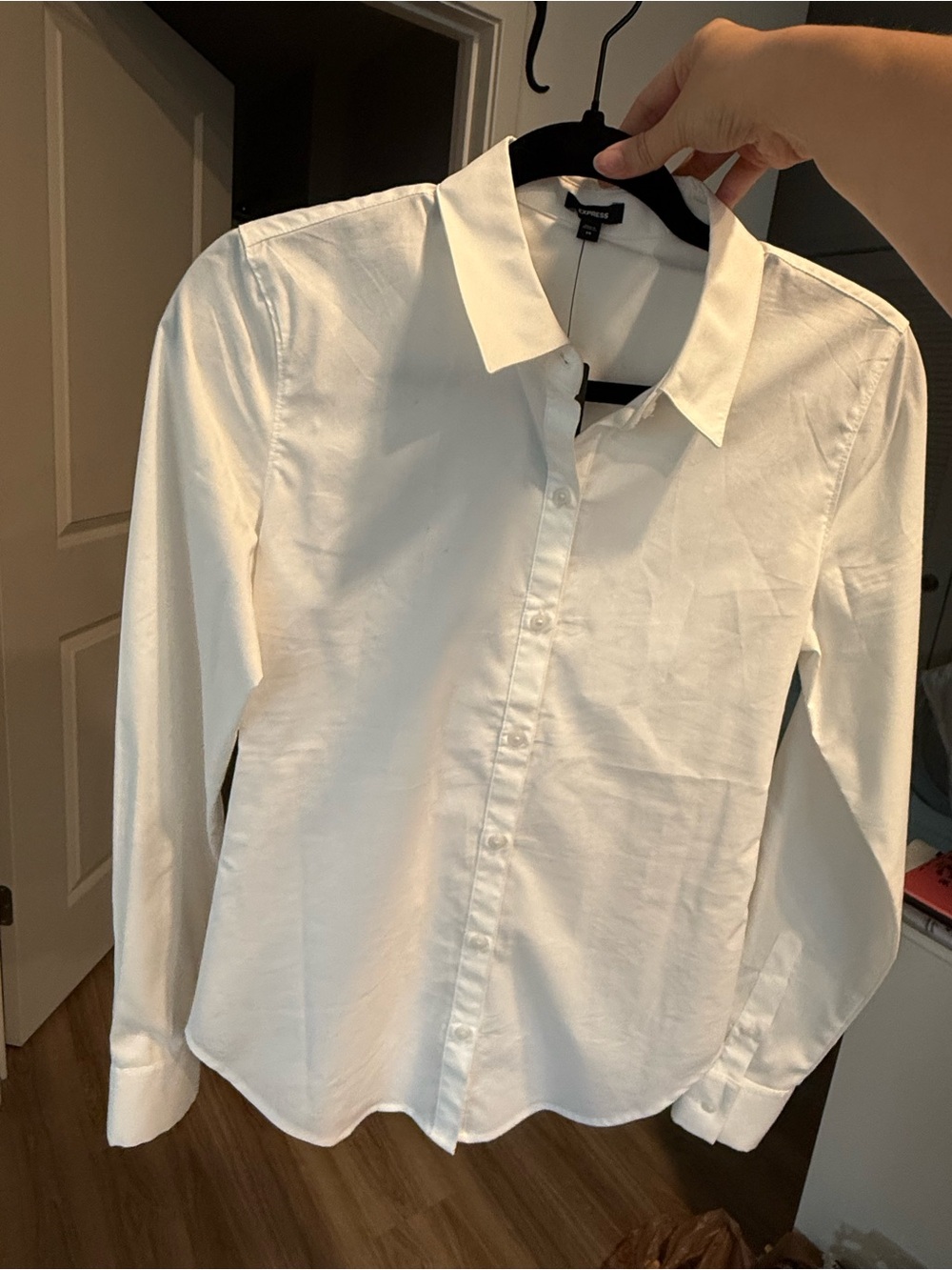 Express white button up shirt